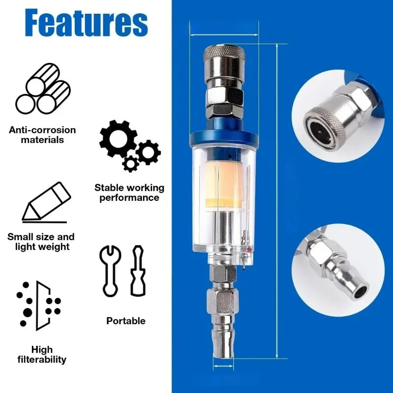 AIR SPRAYER GUN OIL & WATER SEPERATOR FILTER 1/4"