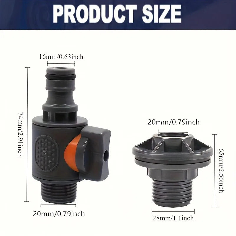 PVC IBC WATER BARREL TAP AND TANK CONNECTOR