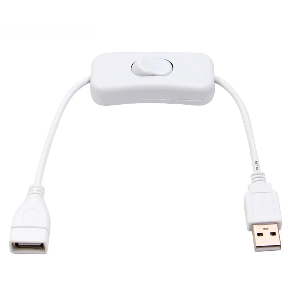 USB INLINE ROCKER SWITCH, ON OFF - WHITE