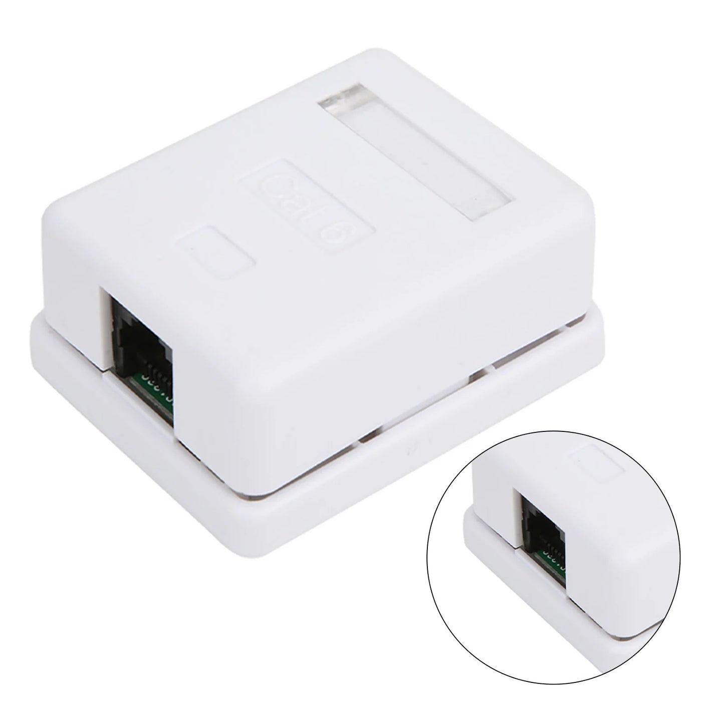 CAT6 RJ45 MOUNT BOX SINGLE PORT CONNECTION