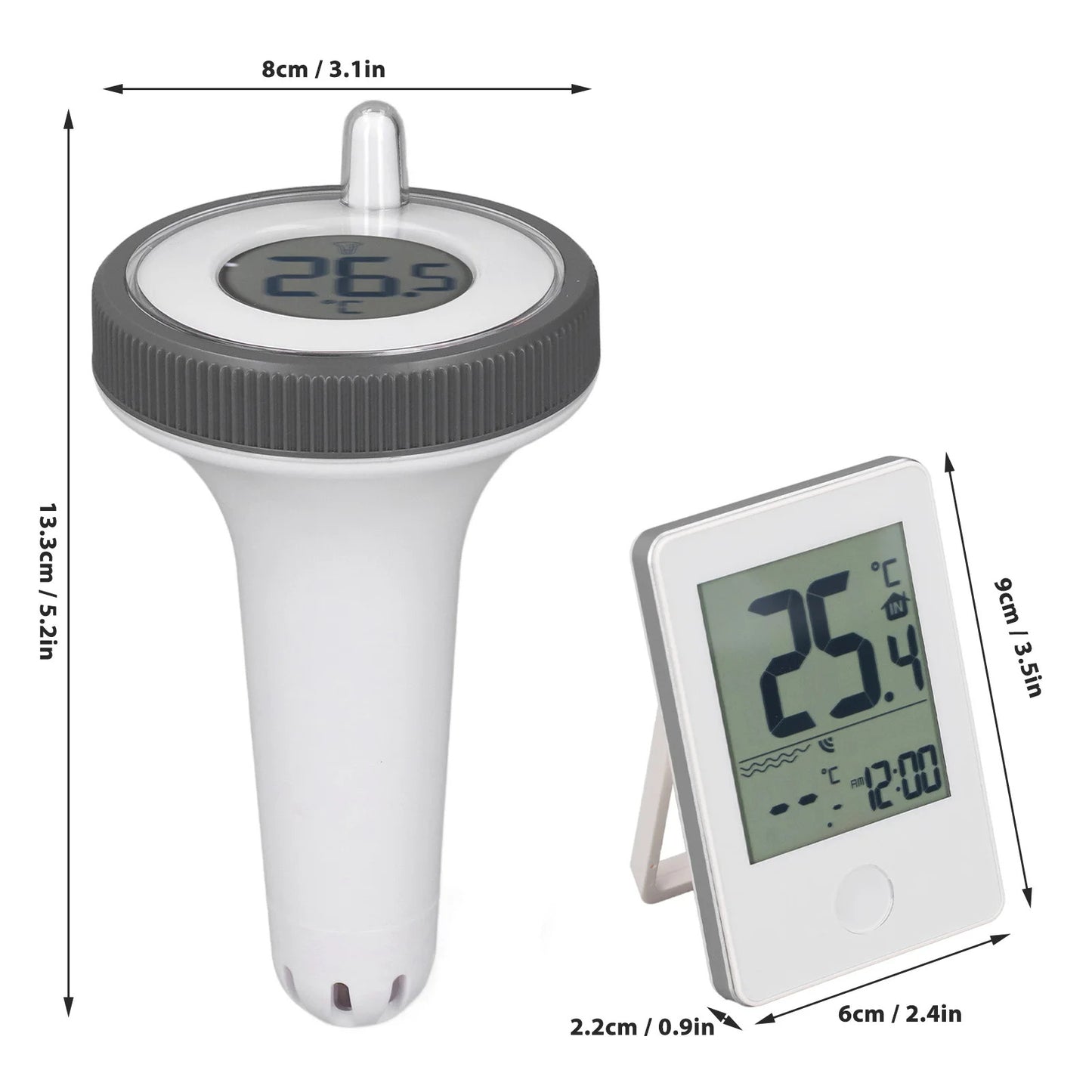 WIRELESS POND THERMOMETER LCD DISPLAY