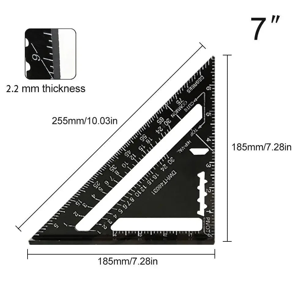 7" INCH ALUMINIUM SET SQUARE TOOL