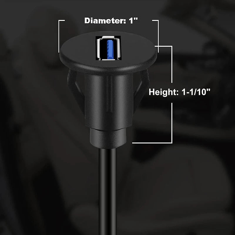 PANEL MOUNT USB 3.0 EXTENSION CABLE 1m