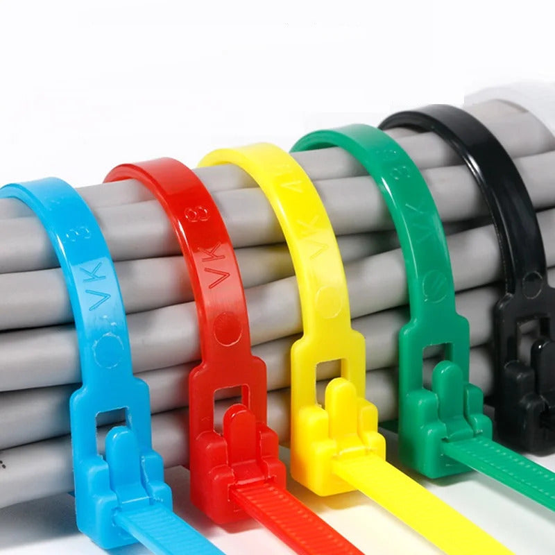 100 x REUSABLE NYLON CABLE TIES 150MM