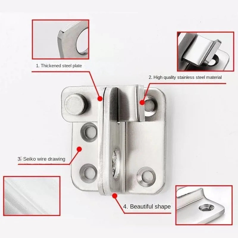 SILVER FLIP LATCH GATE LOCK SLIDING BOLT DOOR CATCH SHED CABINET SECURITY FASTENER