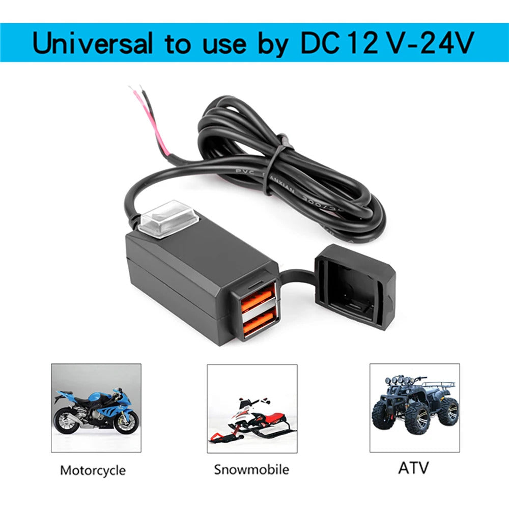 MOTORBIKE DUAL USB HANDLEBAR MOUNT