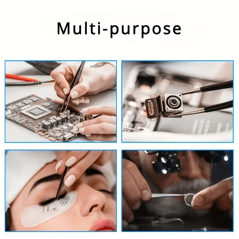 4-PACK ANTI-STATIC STAINLESS STEEL PRECISION TWEEZERS SET – ELECTRONICS REPAIR