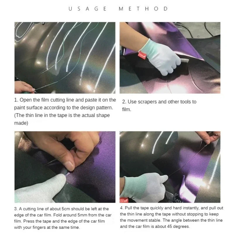 10m FINE LINE CUTTING TAPE CAR VINYL WRAP KNIFELESS CUT WRAPPING