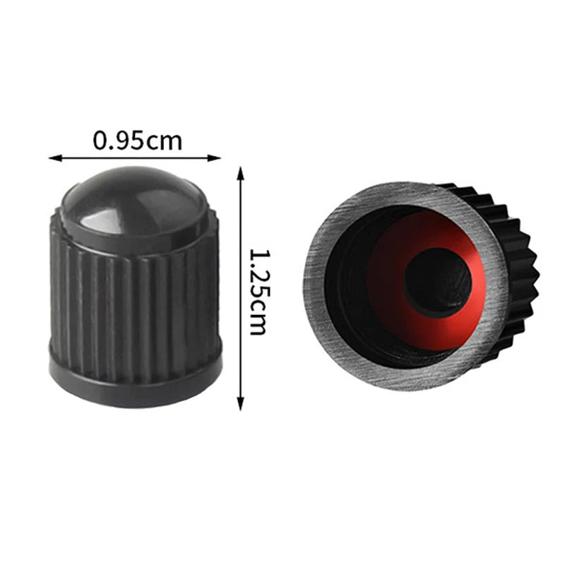 10 x BLACK PLASTIC TIRE VALVE DUST CAP