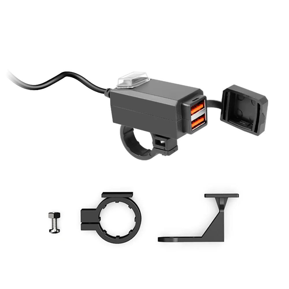 MOTORBIKE DUAL USB HANDLEBAR MOUNT