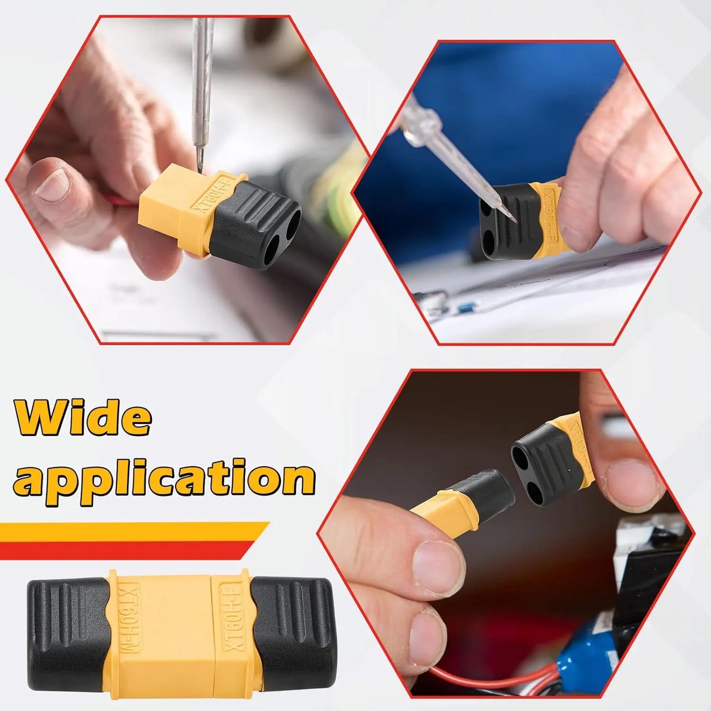 10 x PAIRS XT60H BULLET CONNECTORS WITH SHEATH