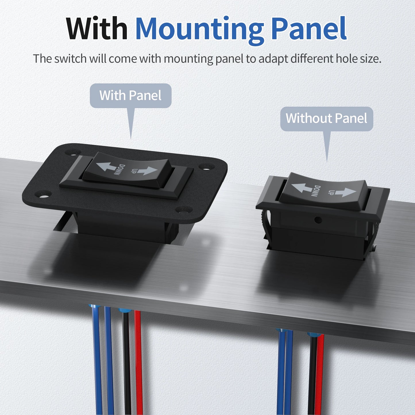 UP & DOWN MOMENTARY ROCKER SWITCH REVERSE POLARITY 12V 30A DPDT