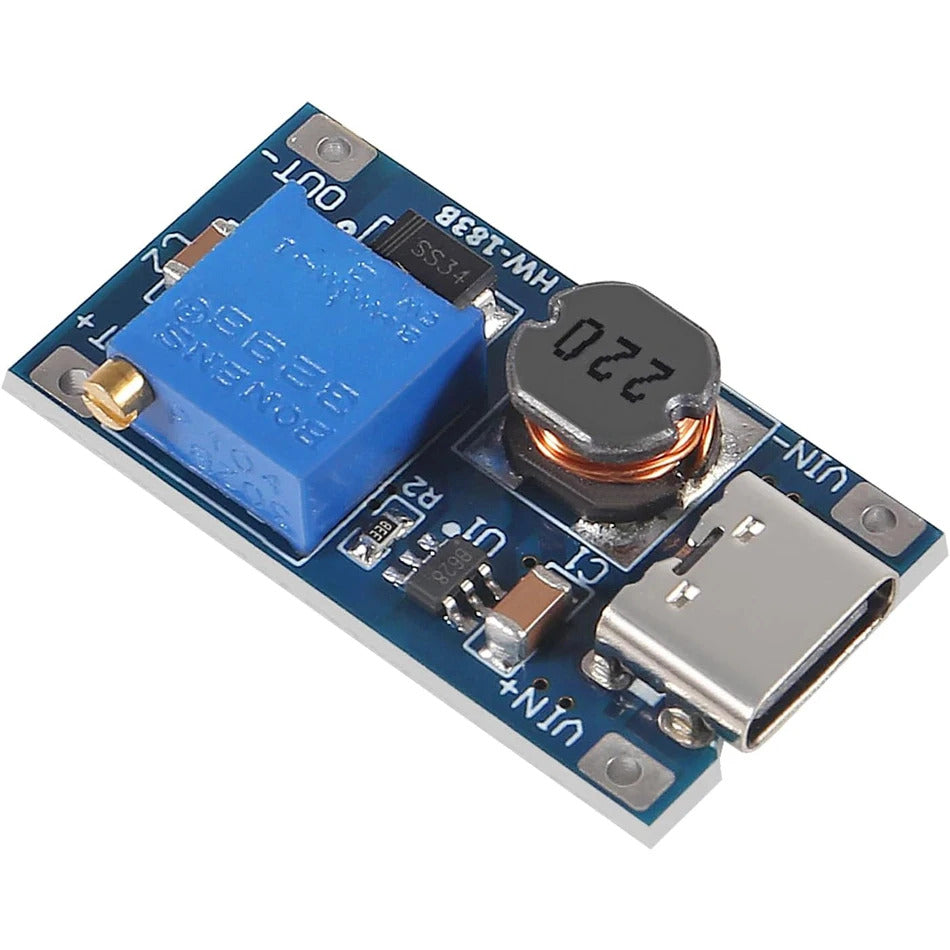 TYPE C MT3608 ADJUSTABLE STEP DC - DC BOOST CONVERTER