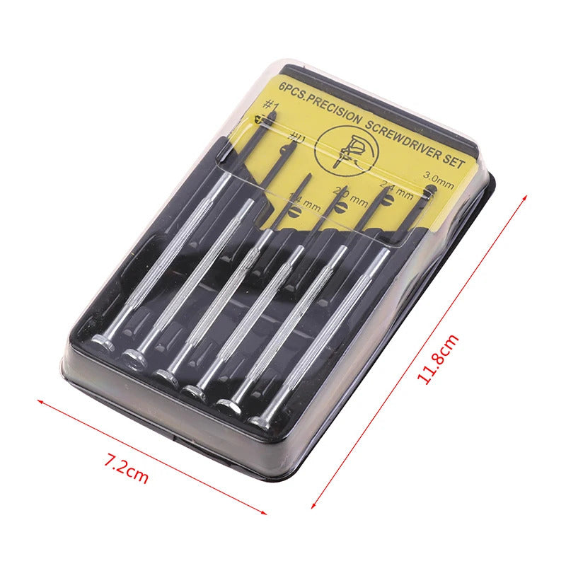 6 x MINI GLASSES SCREWDRIVER SET