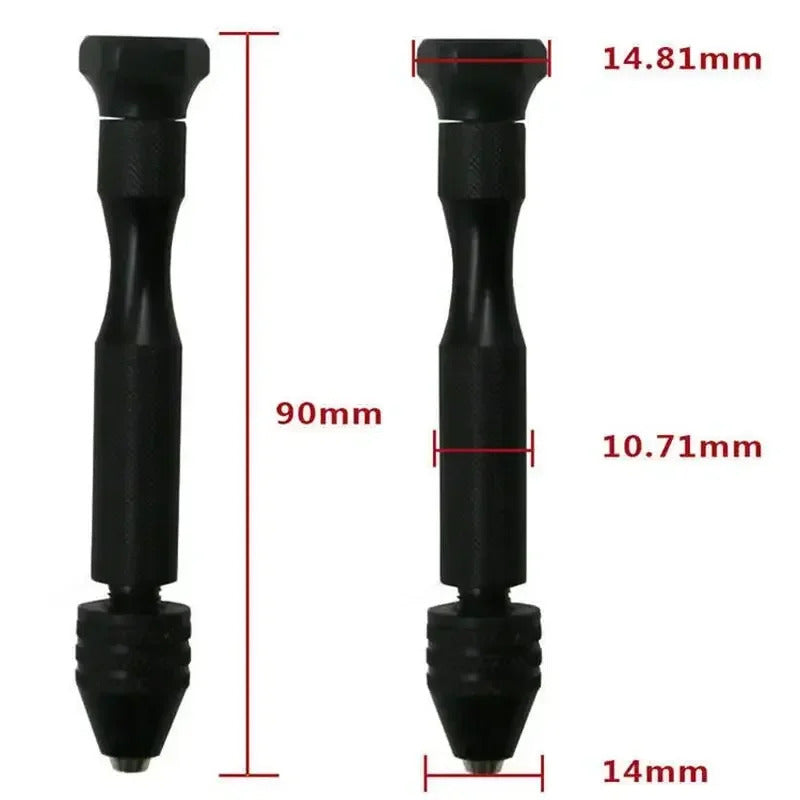 MINI HAND TWIST DRILL & 10 DRILL BITS