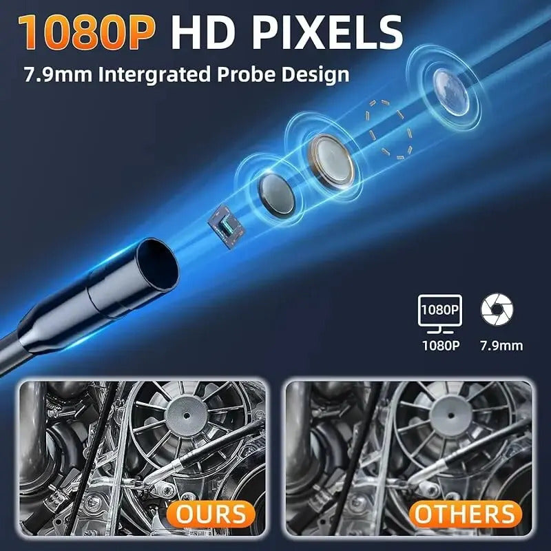 DUAL ENDOSCOPE CAMERA WITH 4.3" IPS SCREEN 1080P 5M