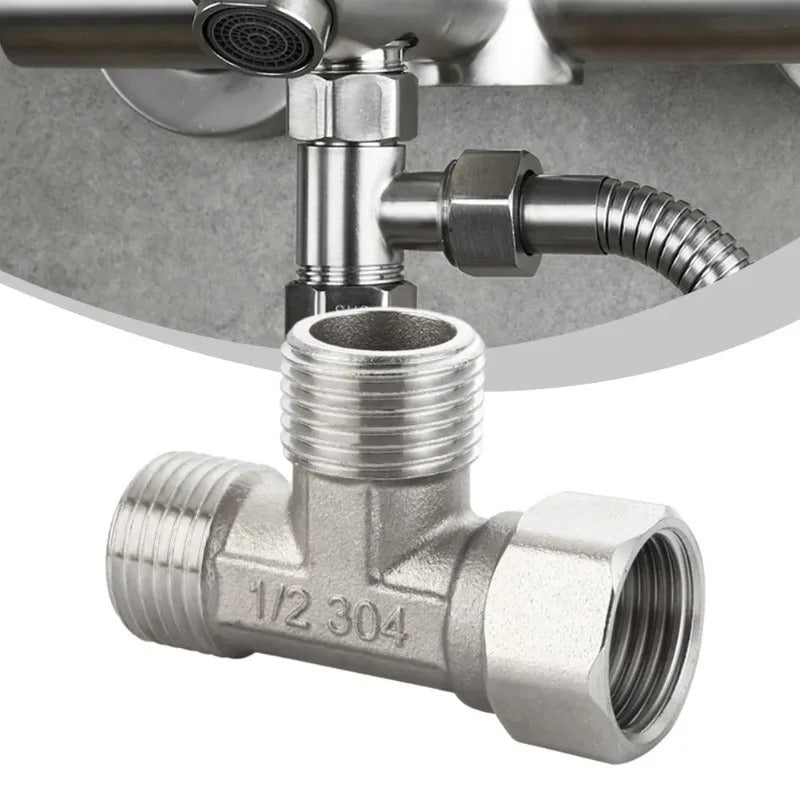 STAINLESS STEEL SHOWER ADAPTER TEE 1/2" 15mm