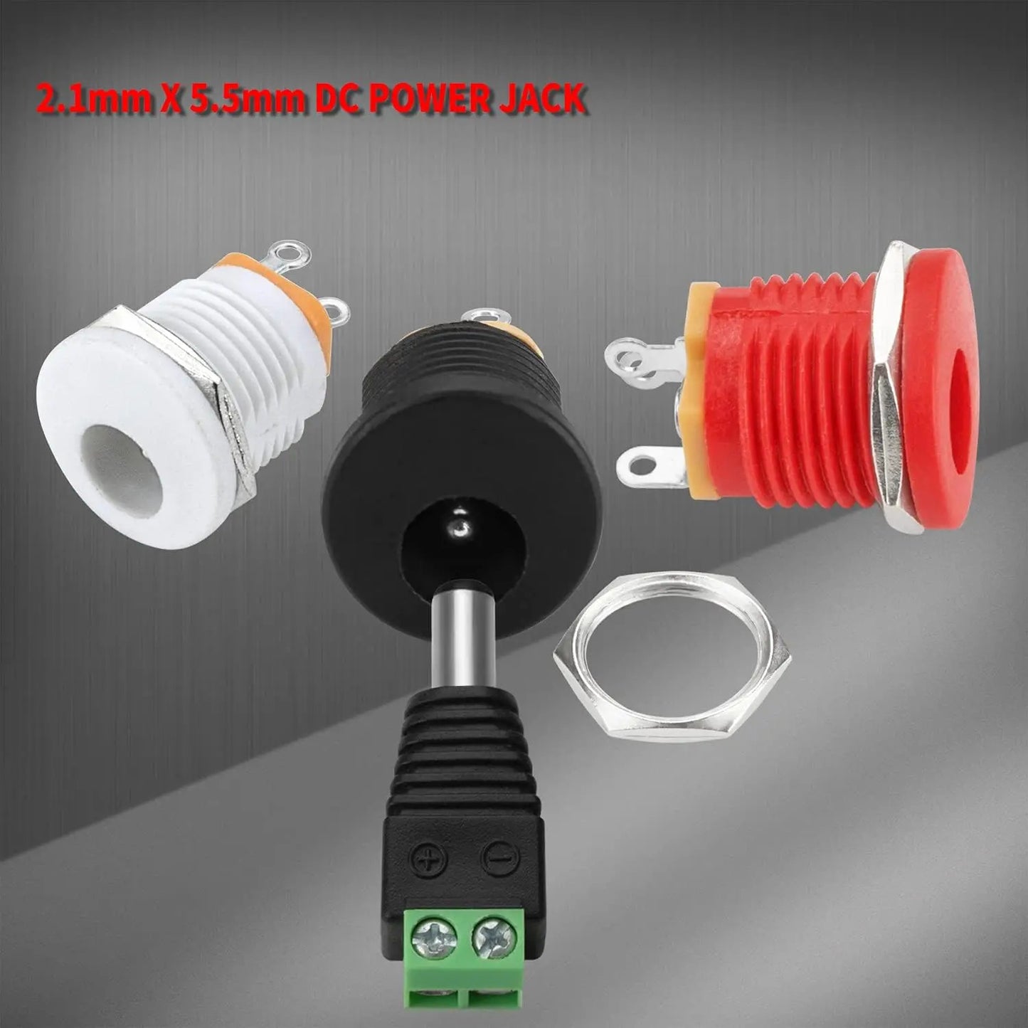 30 x 2.1mm BARREL JACK 5.5x2.1mm FEMALE DC PORT