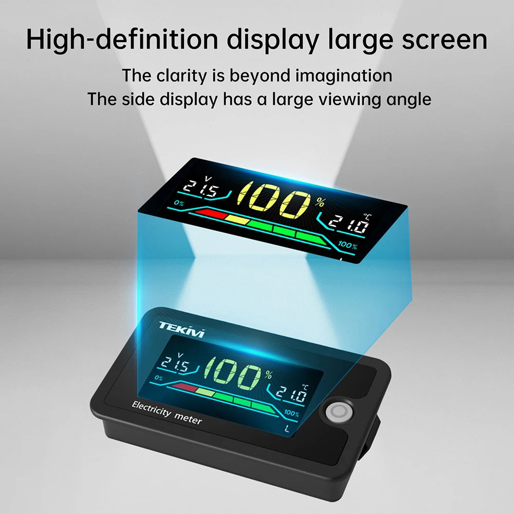 WATERPROOF DIGITAL VOLTAGE METER DC 8-100V LCD DISPLAY BATTERY LEVEL INDICATOR