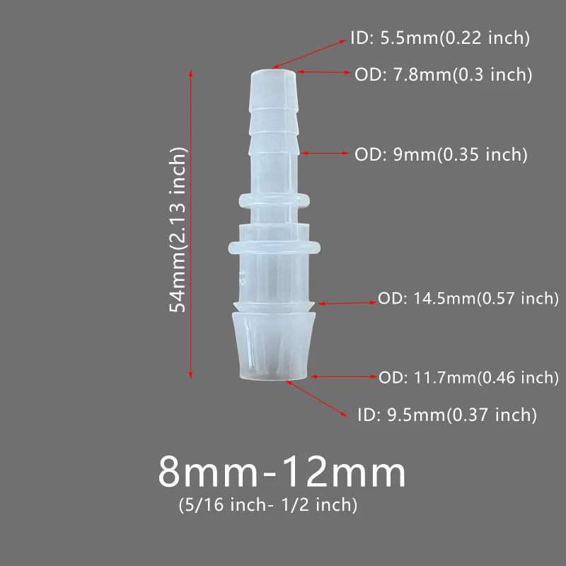 6 8 10 12 16 20 25mm REDUCING BARB CONNECTOR