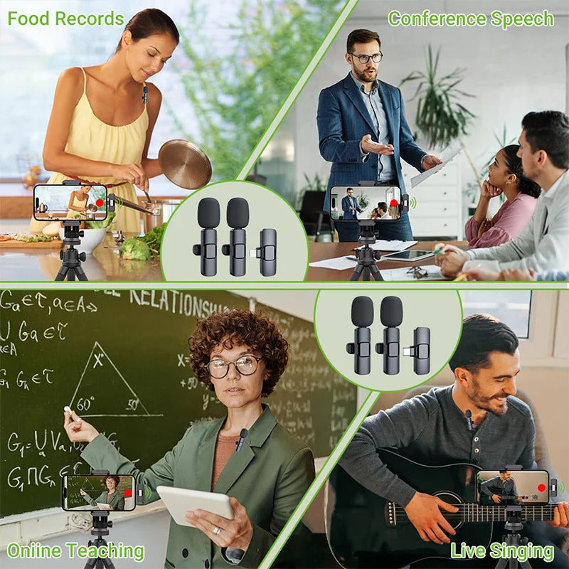 WIRELESS LAVALIER MICROPHONE - TYPE C & LIGHTNING