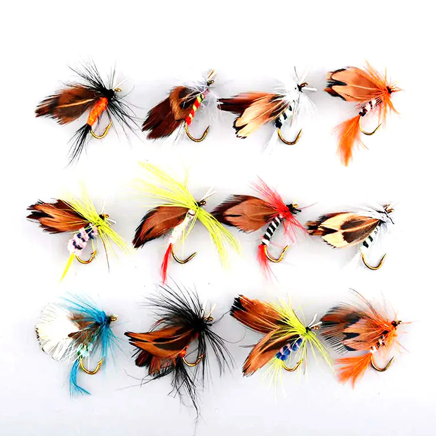 12 x FLY FISHING LURES SET