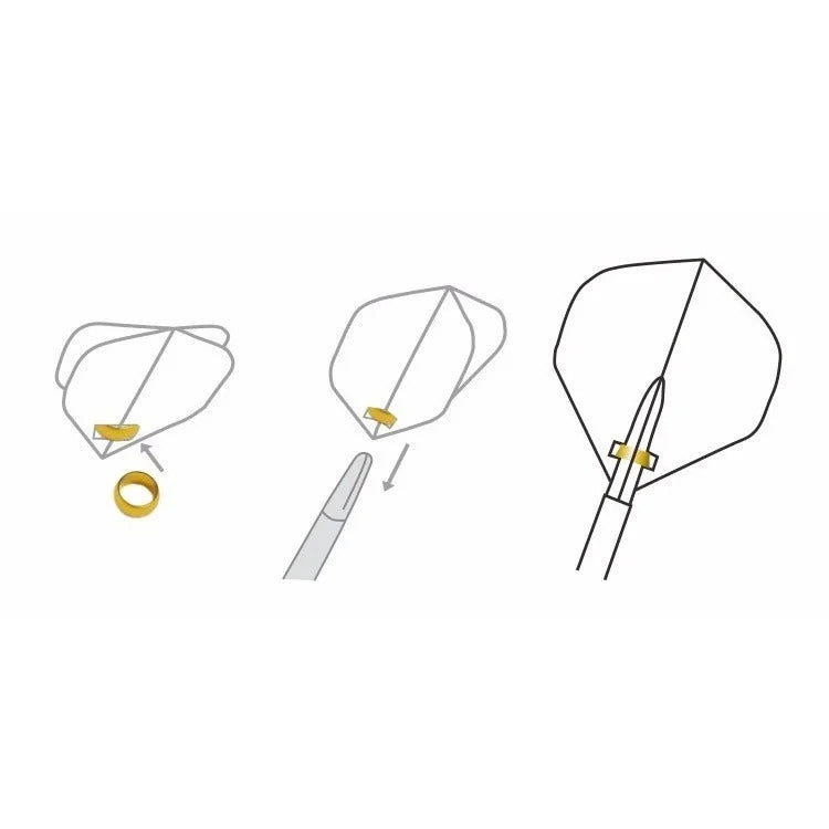100 x METAL DARTS FLIGHT HOLDER O RINGS