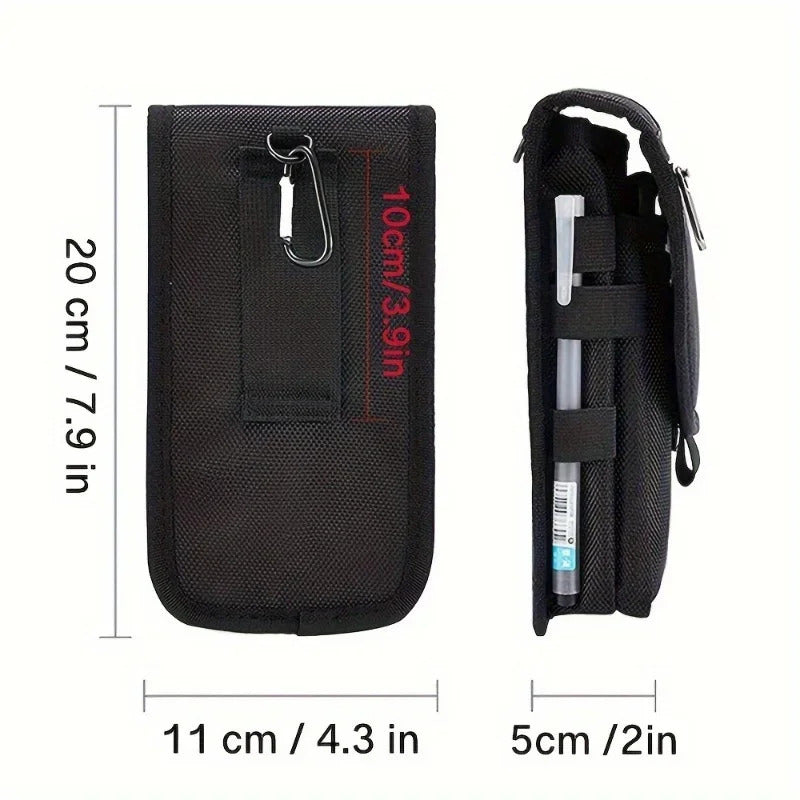 6.3 INCH MOBILE PHONE BAG BELT POUCH NYLON CASE HOLDER FOR IPHONE 16 15 OUTDOOR