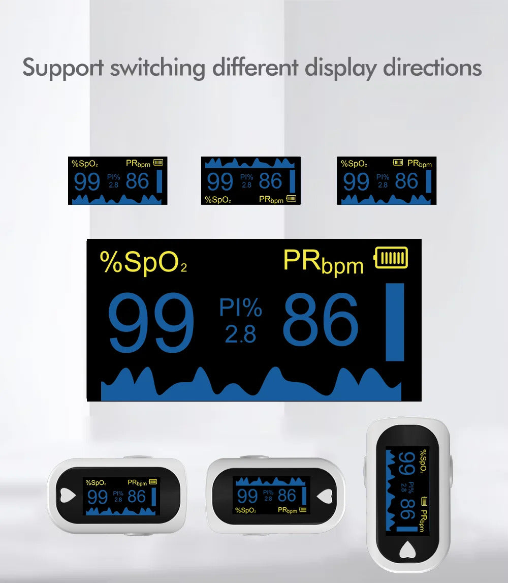 FINGER PULSE OXIMETER HEART RATE MONITOR