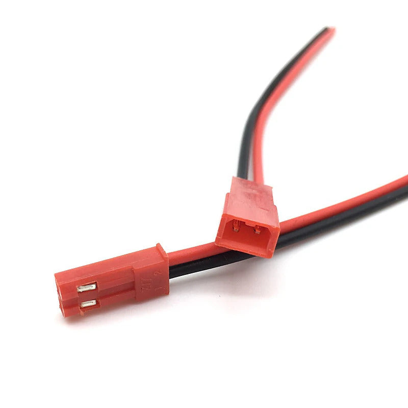 20 x MALE & FEMALE JST PLUG CABLE 2 PIN