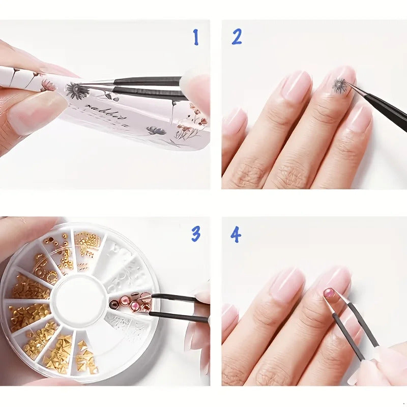 4-PACK ANTI-STATIC STAINLESS STEEL PRECISION TWEEZERS SET – ELECTRONICS REPAIR