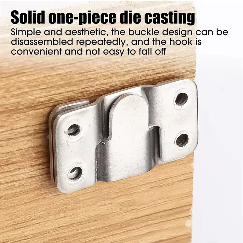 10 x STAINLESS STEEL INTERLOCKING HANGING PLATES (5 PAIRS)