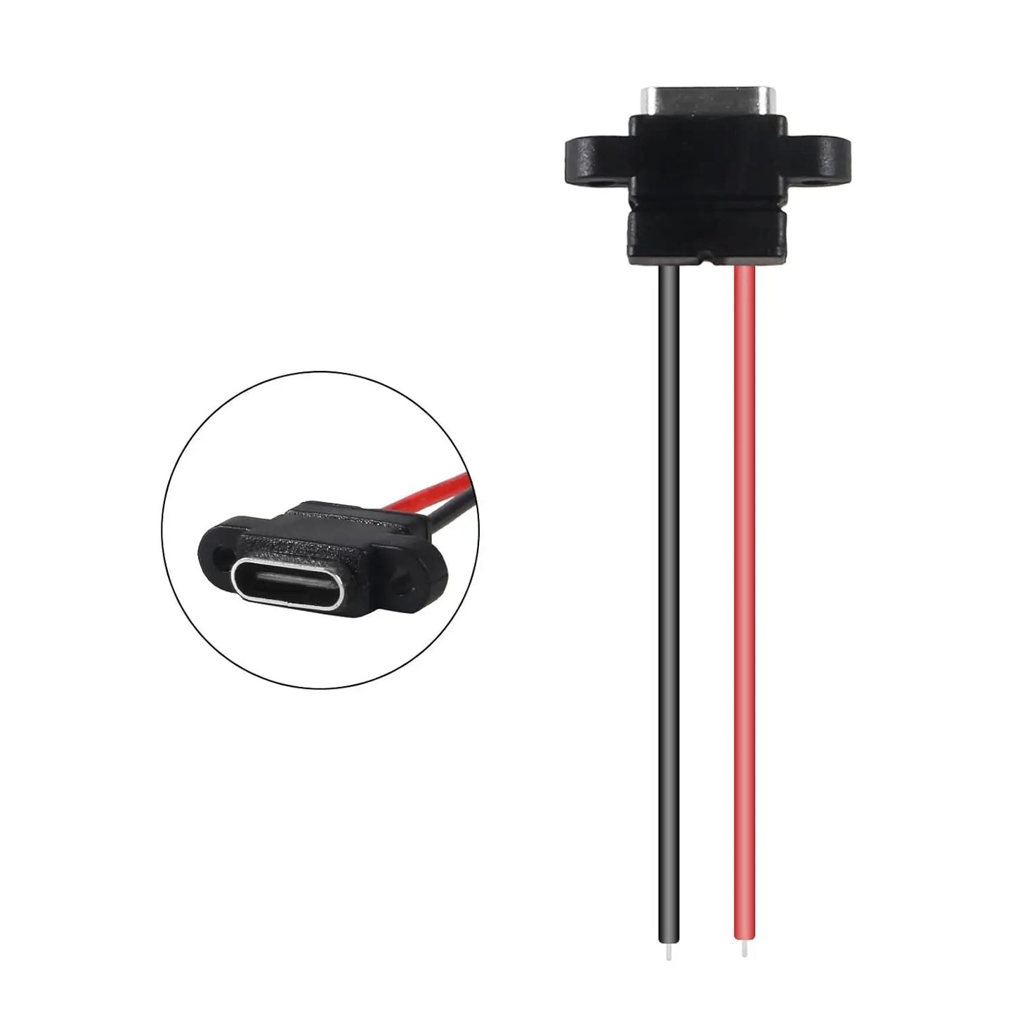 10 x USB TYPE C 2 PIN WATERPROOF FEMALE SOCKETS