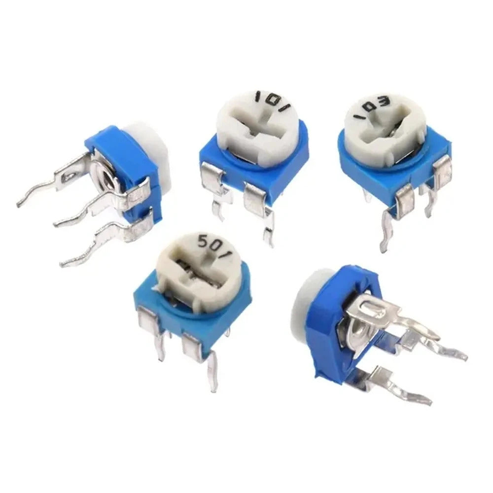 100 x RM065 CARBON FILM HORIZONTAL TRIMPOT POTENTIOMETER KIT