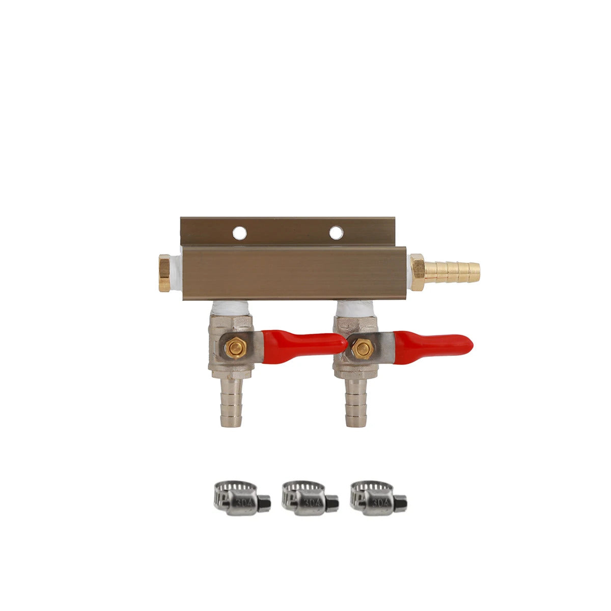 AIR / CO2 DISTRIBUTOR MANIFOLD WITH BALL VALVES