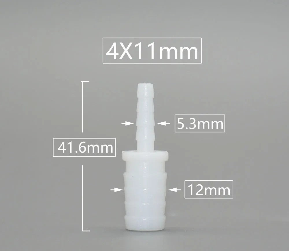 4 6 8 9 10 11 12mm REDUCING BARB CONNECTOR