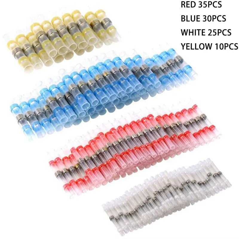 100 x WATERPROOF SOLDER SEAL HEAT SHRINK BUTT CONNECTORS