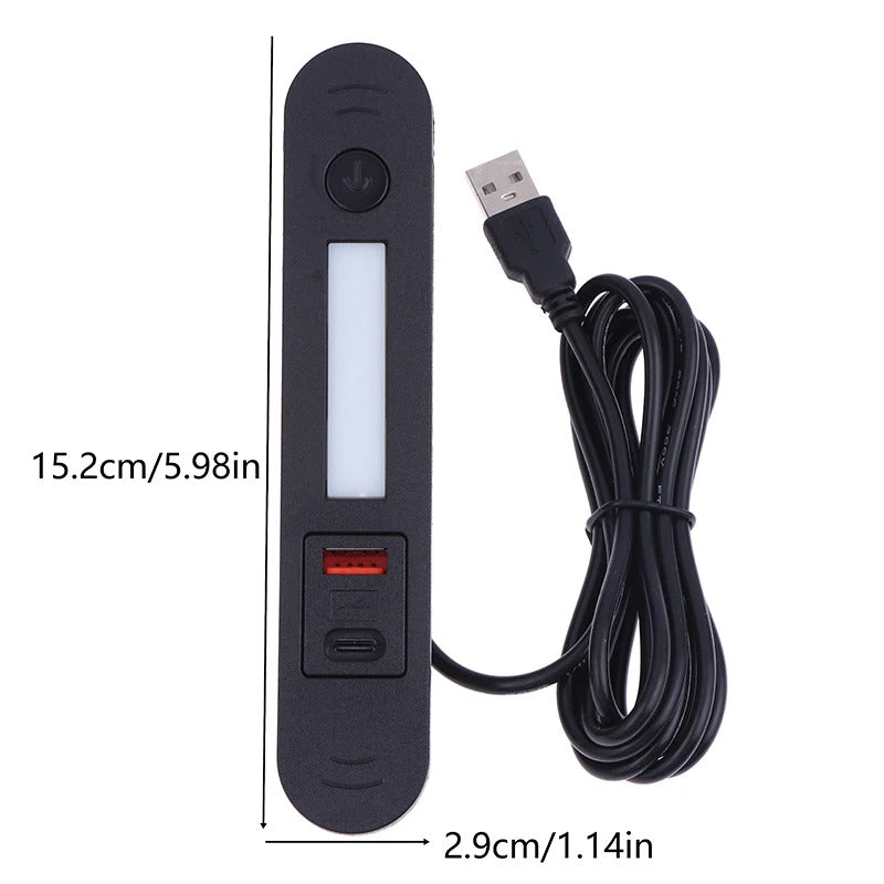 RECESSED USB TYPE A & C SOCKETS WITH LIGHT