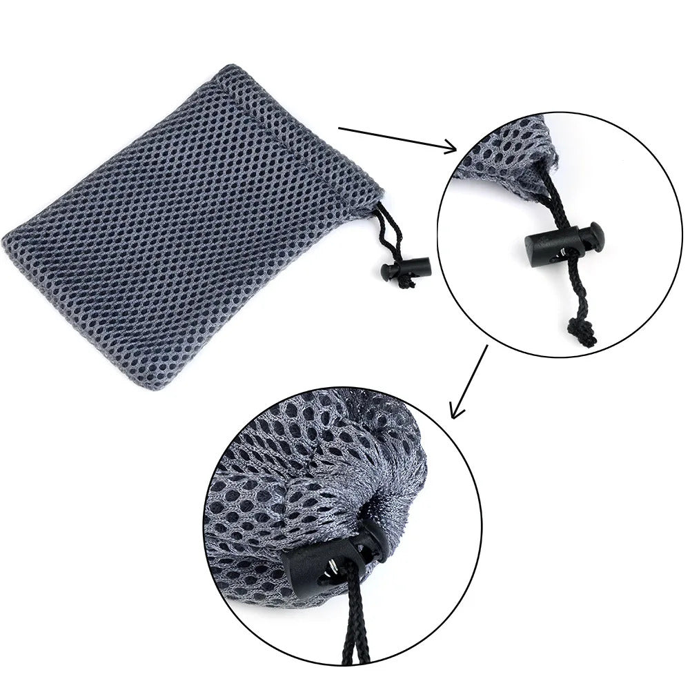 10 x NYLON MESH DRAWSTRING GIFT BAGS 9 x 13CM – JEWELLERY & GIFT POUCHES