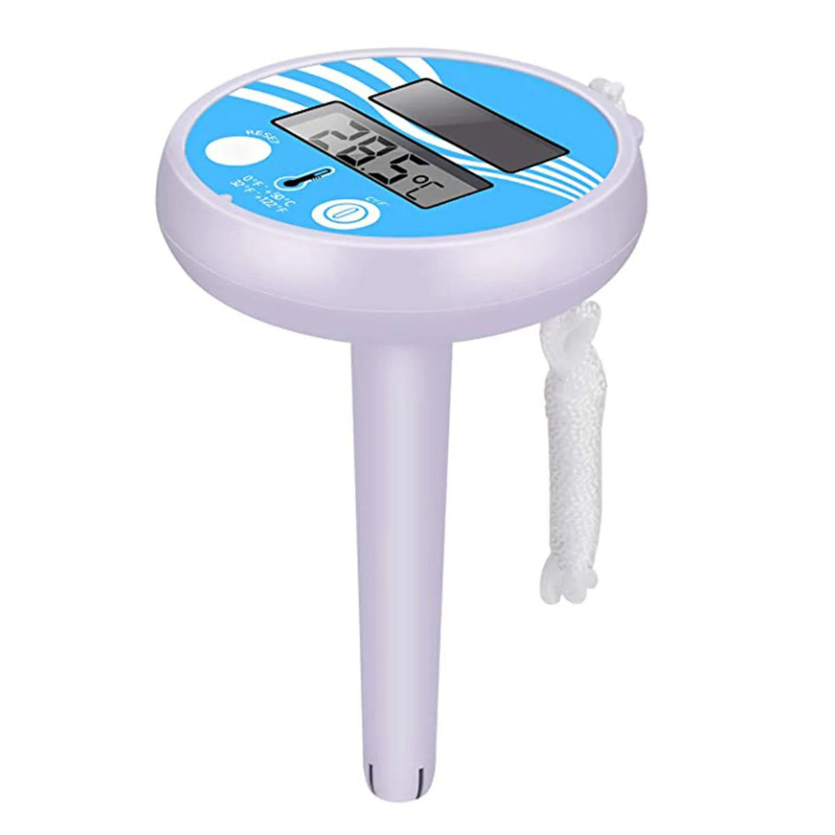 SOLAR POWERED FLOATING POND / POOL THERMOMETER DIGITAL LCD WATER TEMPERATURE UK