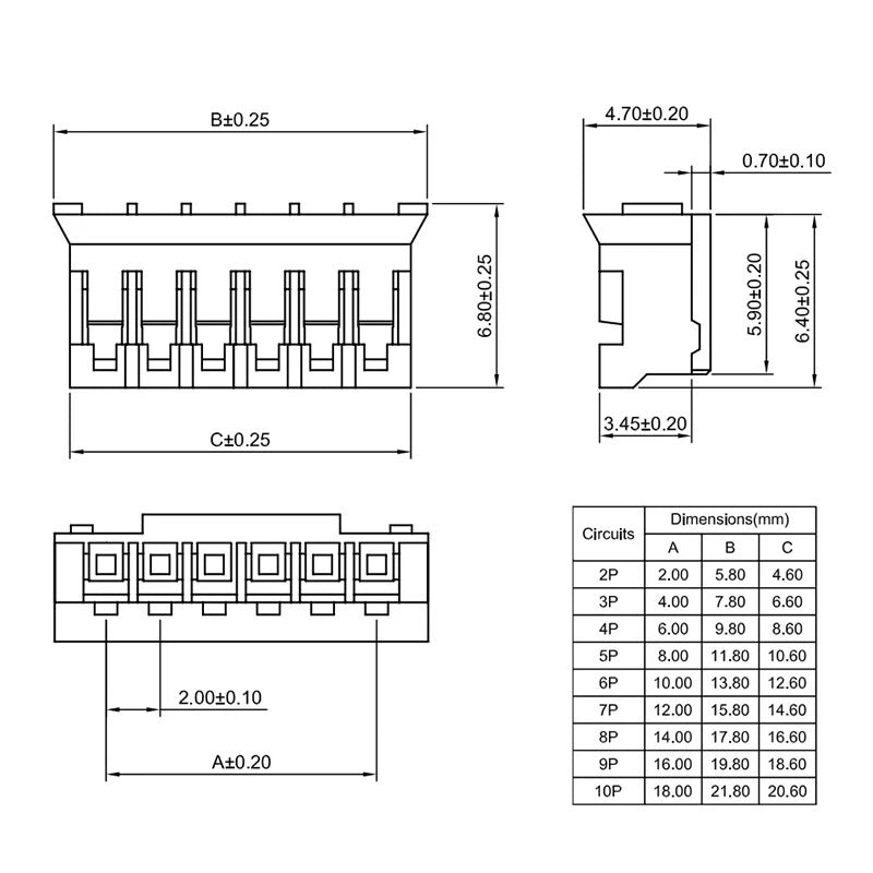 5 x SETS MINI MICRO JST PH2.0 2.0mm 2/3/4/5/6/7/8 PIN CONNECTORS