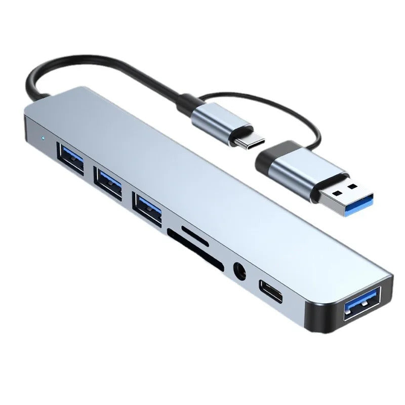 8 IN 2 USB & TYPE C HUB DOCKING STATION