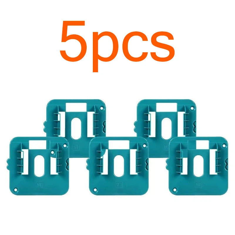 5 x MAKITA 18V BATTERY WALL MOUNT HOLDERS