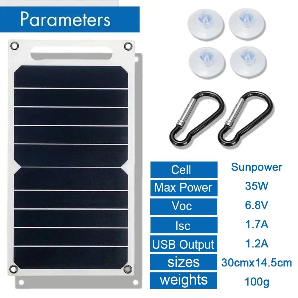 6W PORTABLE SOLAR PANEL 5V WITH USB CONNECTION