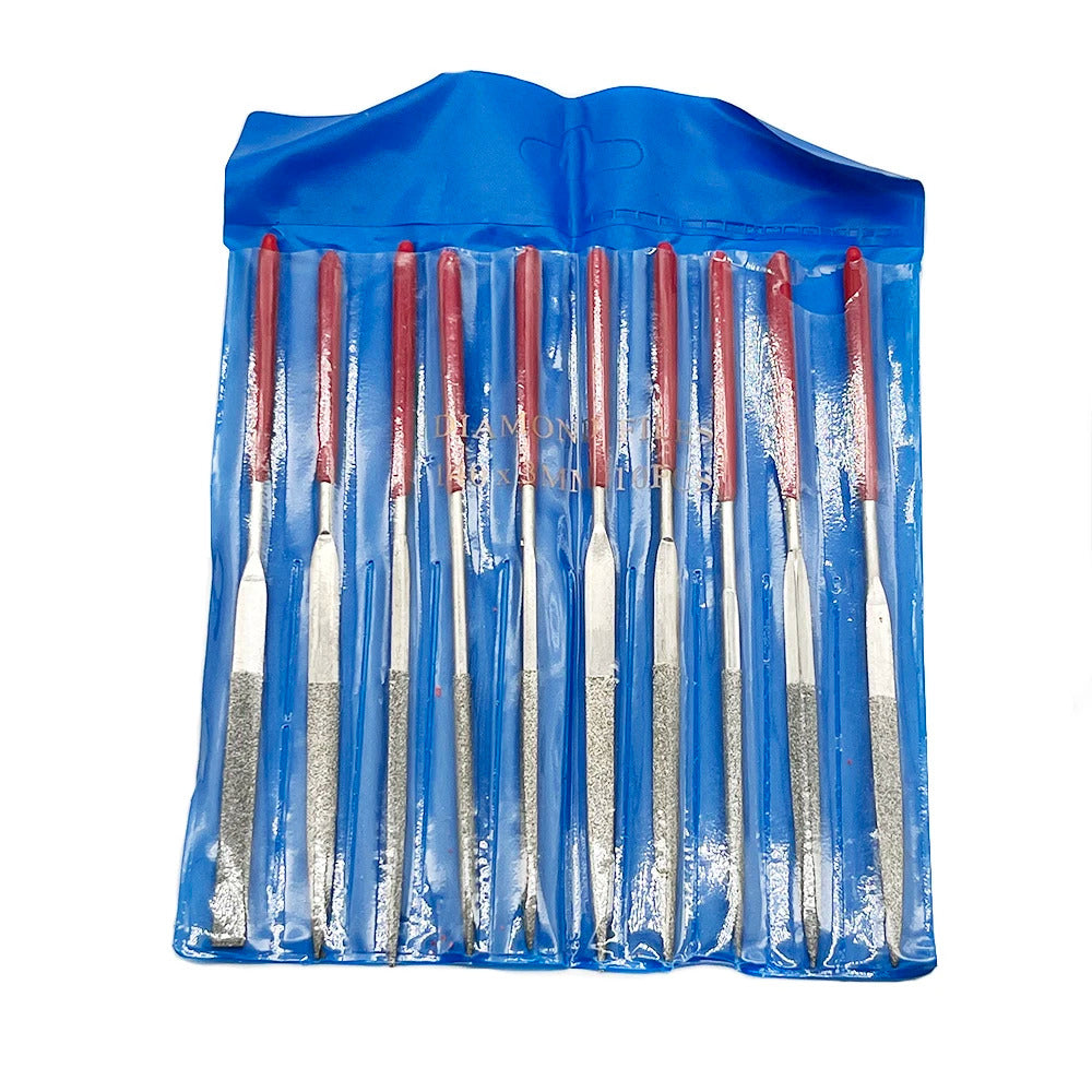 10 x NEEDLE DIAMOND FILE SET