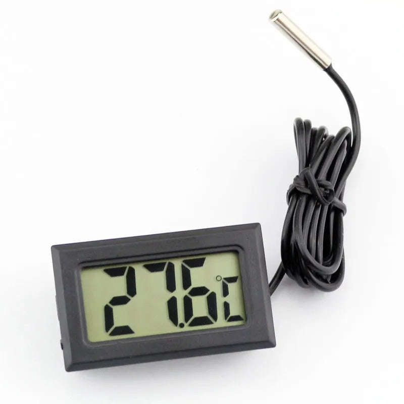 LCD RECESSED HYGROMETER WITH PROBE - BLACK or WHITE