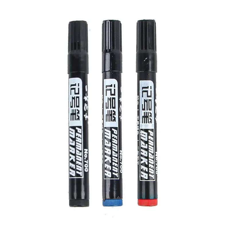 9 x PERMANENT PAINT MARKER SET, BLUE BLACK RED