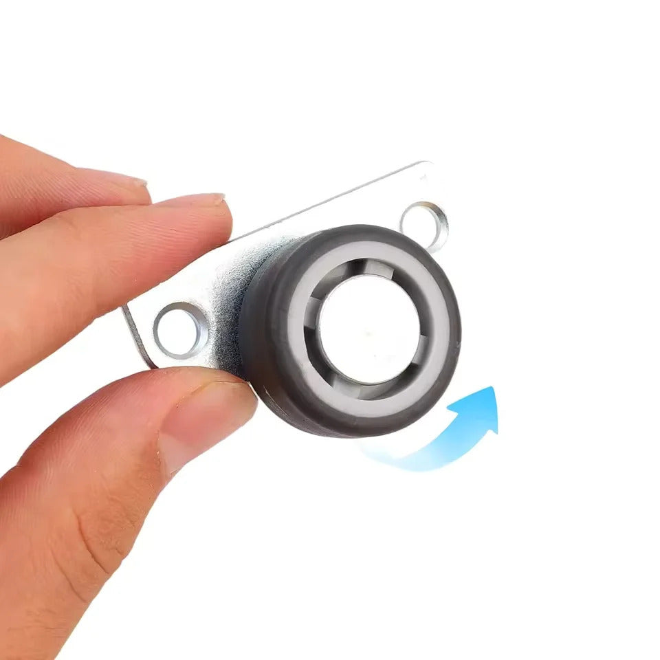 4 x RUBBER CASTER WHEEL SIDE MOUNT 3CM