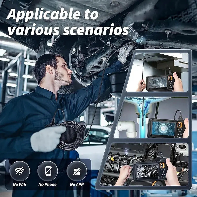 DUAL ENDOSCOPE CAMERA WITH 4.3" IPS SCREEN 1080P 5M