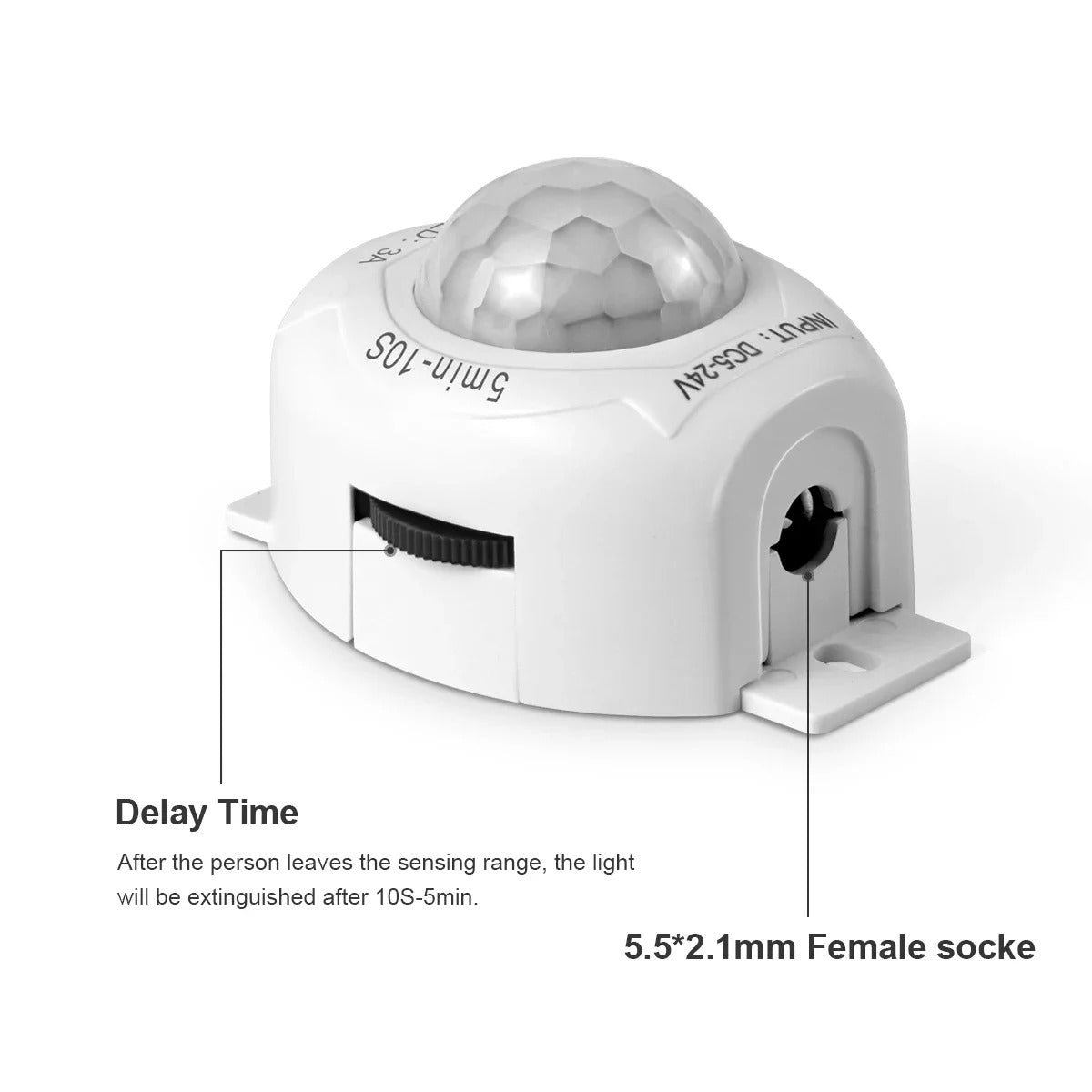 INLINE PIR MOTION SENSOR DC 5V-24V